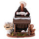 Woman kneading with wooden stall, Neapolitan nativity figurine 12cm s1