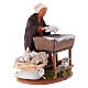 Woman kneading with wooden stall, Neapolitan nativity figurine 12cm s3