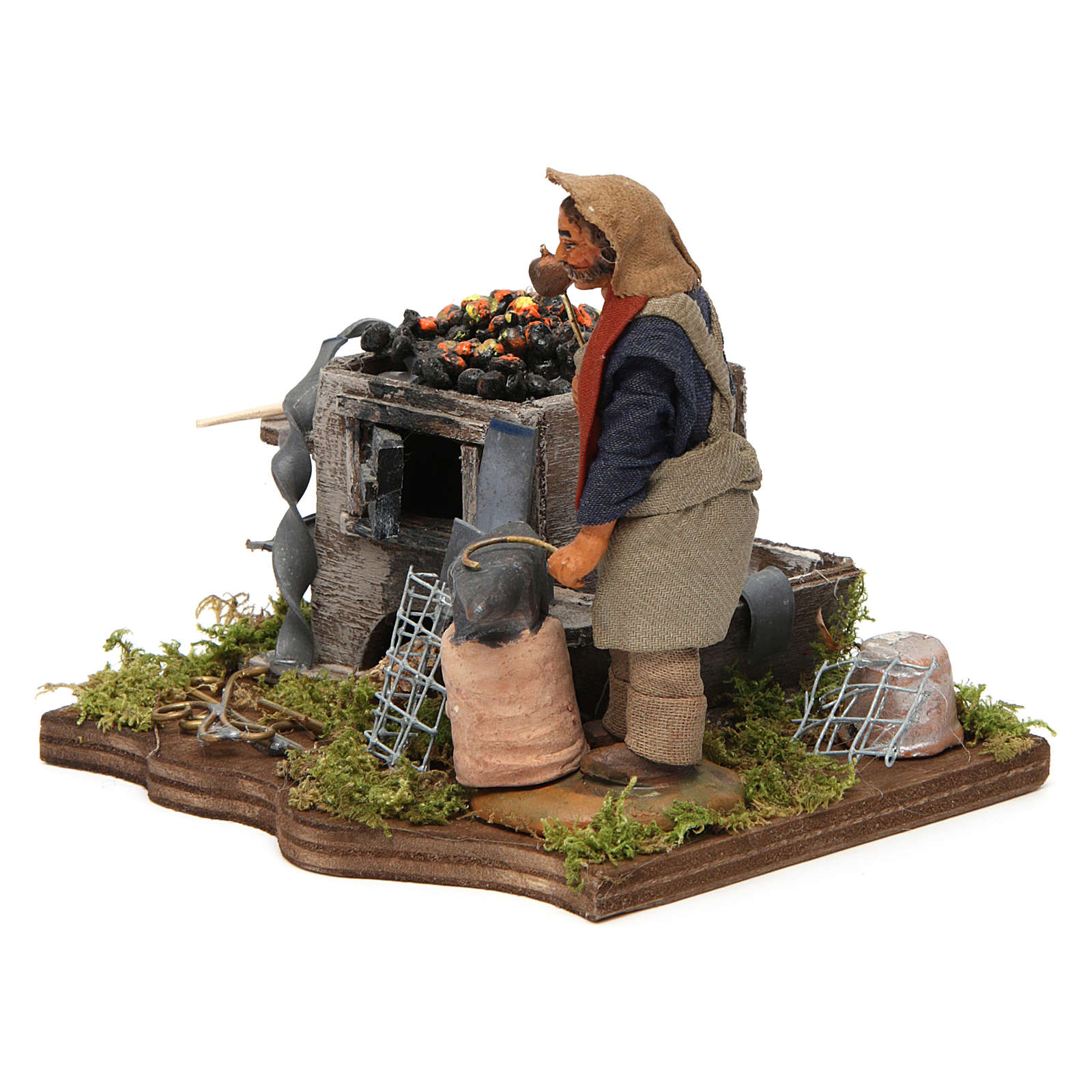 Moranduzzo Figurine Crèche Forgeron 10cm - Sculpture Italienne Indestructible - Style Landi