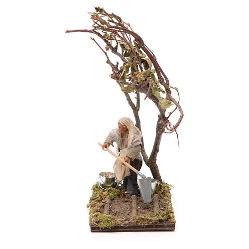 Farmer with tree, Neapolitan nativity figurine, 10cm 1