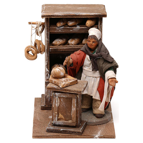 Baker with bread trough 10cm, Neapolitan figurine 1