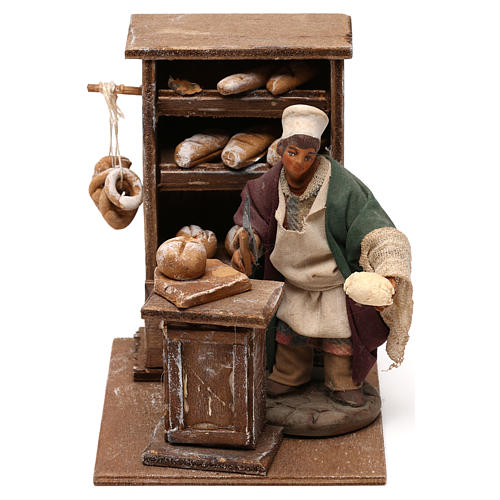 Baker with bread trough 10cm, Neapolitan figurine 5