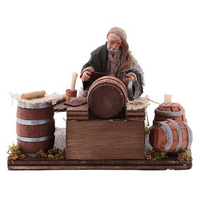 Cooper with oils for Neapolitan nativity, 10cm