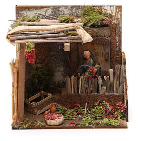 Scena raccolta pomodori 10 cm presepe napoletano