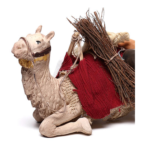 Harnessed sitting camel for Neapolitan nativity 14cm 2