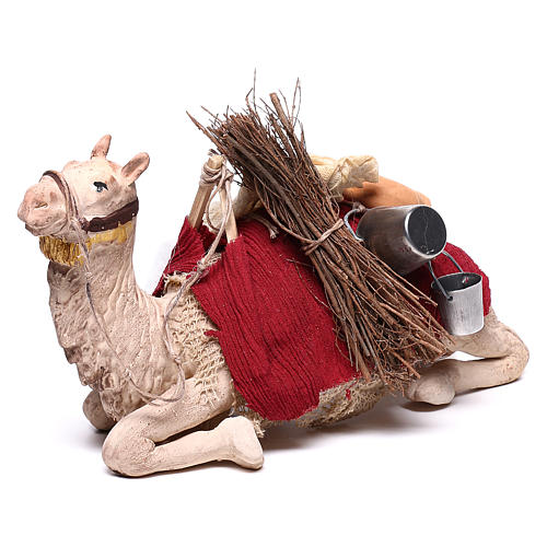 Harnessed sitting camel for Neapolitan nativity 14cm 3