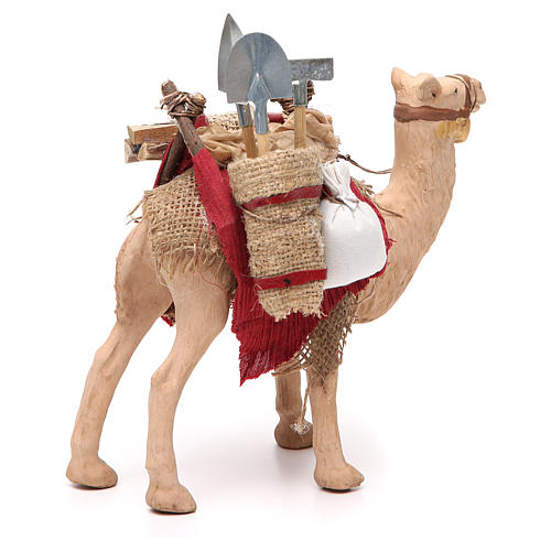 Camello enjaezado con carga 14 cm belén Napolitano 3