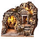 Illuminated grotto with staircase 23x25x20cm s1
