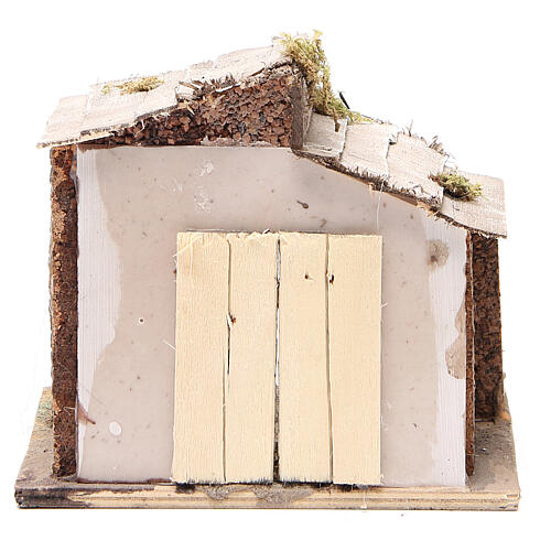 Cabana presépio Nápoles madeira e cortiça 17x20x16 cm 4