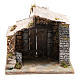 Stable for Neapolitan nativity scene in cork and wood 17x20x16cm s1