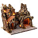 Ambiente illuminato presepe Napoli fontana 35x40x22 cm s4