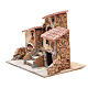Casas con escalera pesebre Nápoles corcho y resina 14x21x16 cm s2