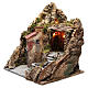 Neapolitan nativity scene village with cave and fountain 38x45x35 cm s2