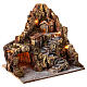 Neapolitan nativity scene village with cave and fountain 40x34x40 cm s3