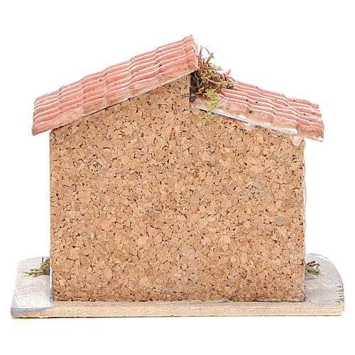 Maisonnette Crèche Napolitaine - Résine Et Bois - Modèle B 11x12x11 Cm - Artisanal Italien - Décor Noël