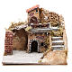 Composition of houses in cork and wood, Neapolitan Nativity, 20x23x20cm s1
