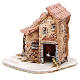 Casa presepe napoletano resina e legno 14x14x14 cm s2