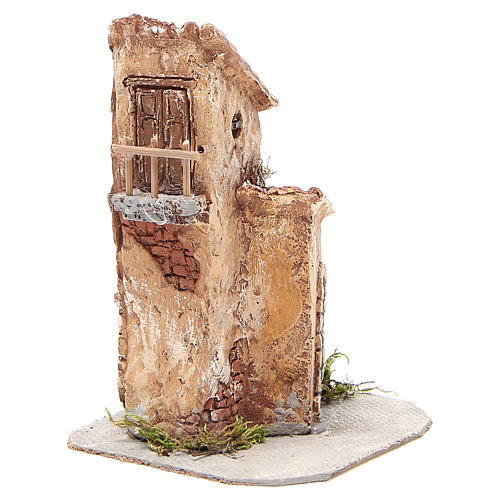 House in resin and wood for Neapolitan Nativity scene, 22x15x15cm 3