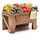 Mesa com frutas e legumes miniatura presépio napolitano 8x9x7 cm s3