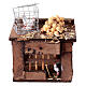 Mesa com ovos e gaiola com galinha miniatura 9x8x5,5 cm para presépio napolitano s1