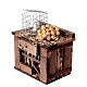 Mesa com ovos e gaiola com galinha miniatura 9x8x5,5 cm para presépio napolitano s2