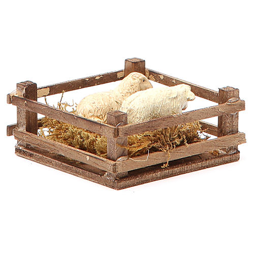 Corral with Sheeps 3x6,5x6,5 neapolitan Nativity 4