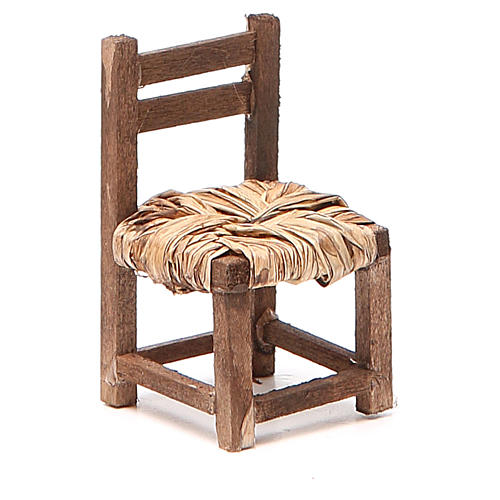 Cadeira madeira h 6 cm presépio napolitano 7
