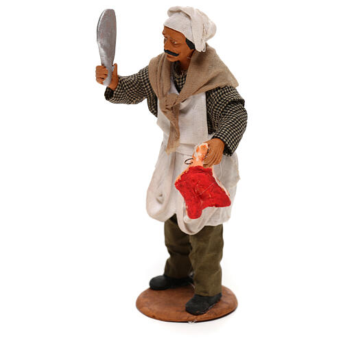 Açougueiro para presépio Nápoles com figuras de 14 cm de altura média 2