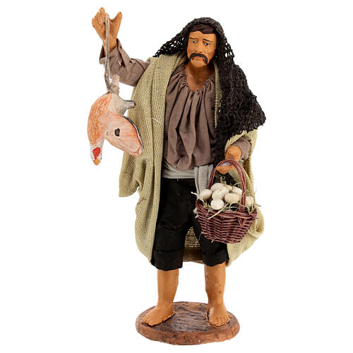 Man with hen and egg basket 14cm neapolitan Nativity 1