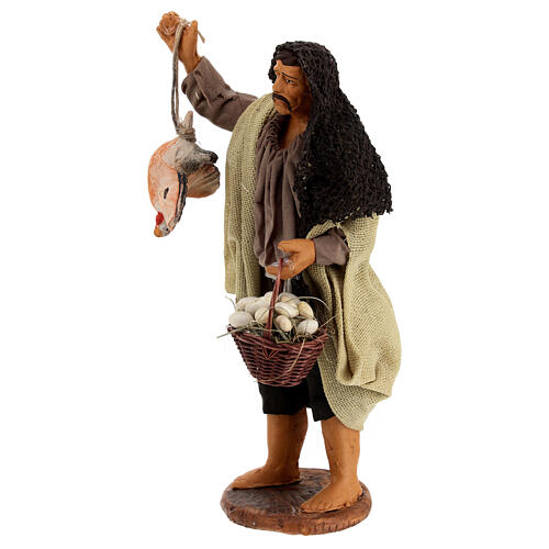 Man with hen and egg basket 14cm neapolitan Nativity 2
