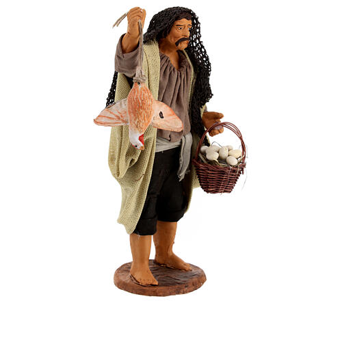Man with hen and egg basket 14cm neapolitan Nativity 3