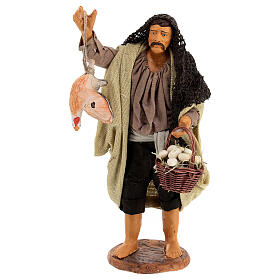Man with hen and egg basket 14cm neapolitan Nativity