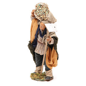 Homme avec binette et sac 14 cm crèche napolitaine