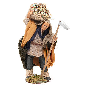 Man with hoe and sack 14cm neapolitan Nativity