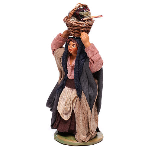 Woman with grapes basket on head 10cm neapolitan Nativity 2