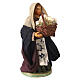Woman with leather basket in hands 10cm neapolitan Nativity s3
