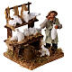 Venditore sacchi di farina con banco 10 cm presepe Napoli s3