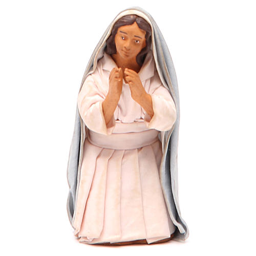 Sainte Vierge à genoux 12 cm crèche napolitaine 1