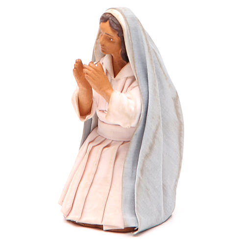 Sainte Vierge à genoux 12 cm crèche napolitaine 2