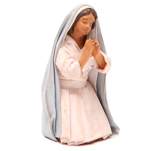 Sainte Vierge à genoux 12 cm crèche napolitaine 3