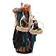 Mulher viajante com 3 cestas  para presépio napolitano com peças de 12 cm altura média s1