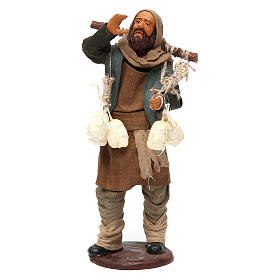Uomo con formaggi addosso 14 cm presepe Napoli