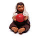Enfant avec ballon assis 10 cm crèche napolitaine s1