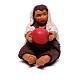 Criança sentada com bola para presépio napolitano com figuras de 10 cm de altura média s1