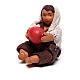 Criança sentada com bola para presépio napolitano com figuras de 10 cm de altura média s2