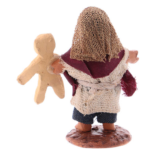 Enfant avec ourson en peluche 10 cm crèche napolitaine 2