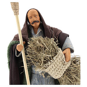 Homme avec faux 14 cm crèche napolitaine