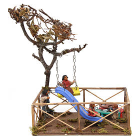 Parque juegos con niños con tobogán 12 hamaca 12 cm belén Nápoles