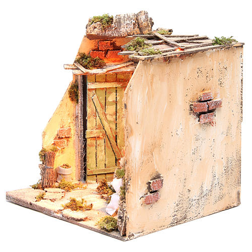 Ambientação para presépio napolitano porão com fonte 28x26x24 cm 2