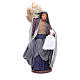 Woman with bread basket holding bag for Neapolitan Nativity, 14cm s1